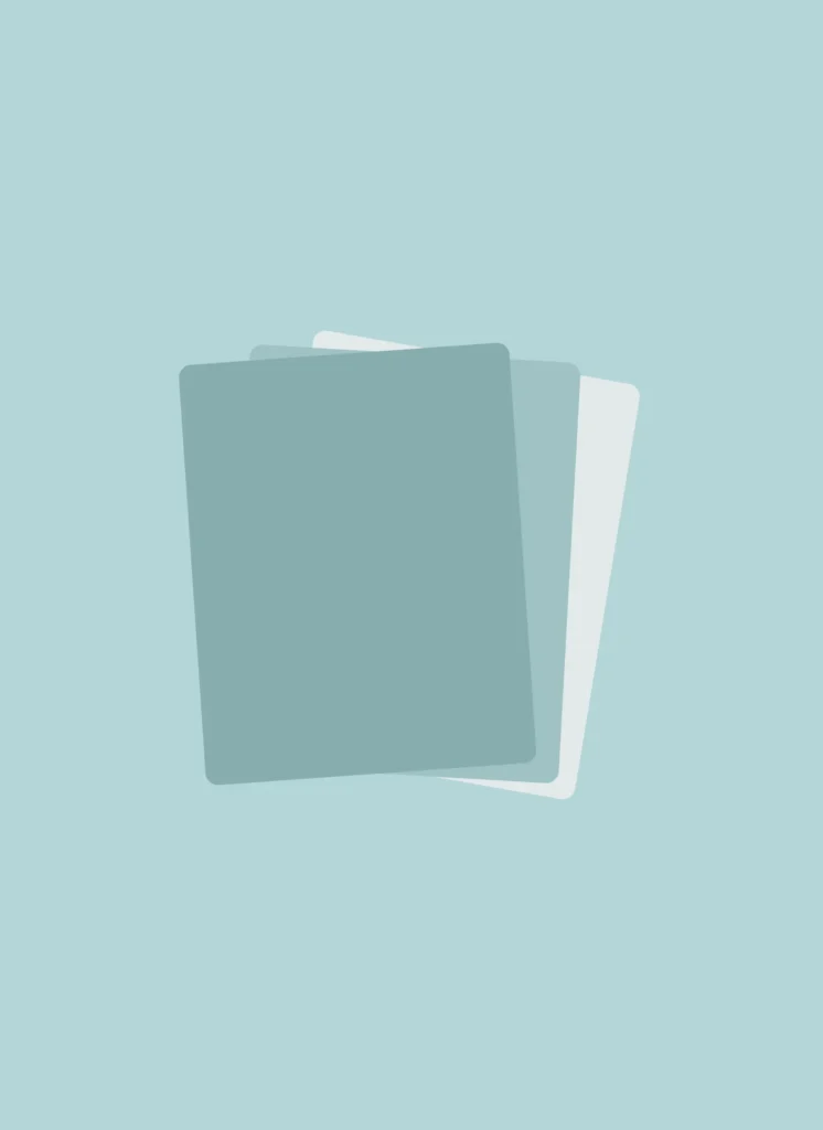 Illustratie van drie overlappende documenten of contracten in blokvorm op een blauwe achtergrond.